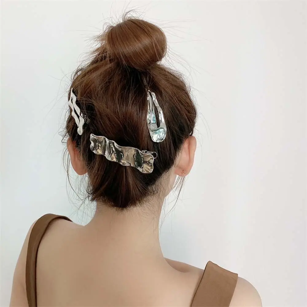 

Корейский стиль, каплевидная геометрическая заколка с нерегулярной фиксацией, бахрома, металлические заколки для волос, боковая челка, заколки для волос, заколки для волос в стиле панк