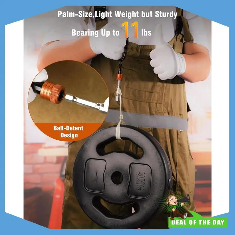 24-Hour Delivery Bit Holder Key Chain With Carabiner 2 Sets, 1/4" Socket Hex Shank For Impact Drills Nut Driver