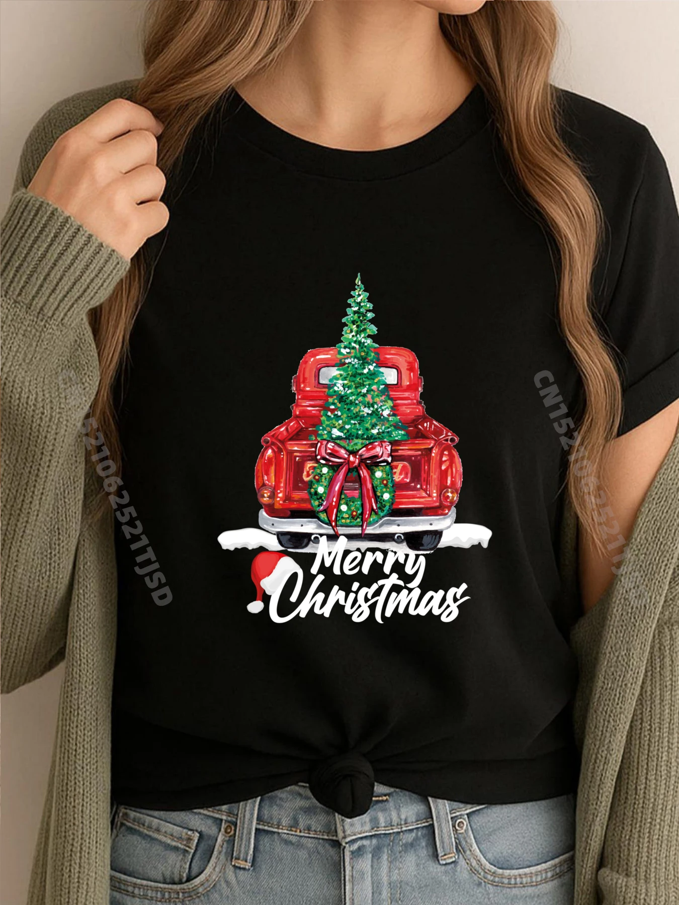 

Винтажные футболки с красной грузовиком и рождественской елкой, большие и высокие футболки, специальная футболка ограниченного размера на День отца