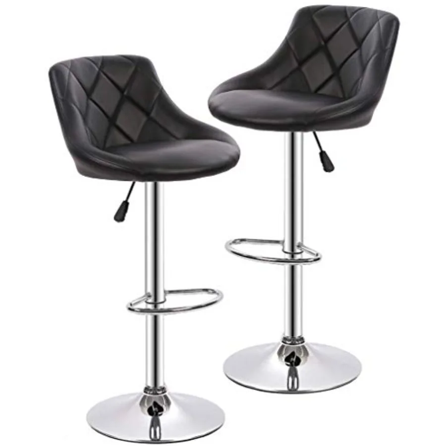 

Counter Height Bar Stools Set of 2 Bar Stools Swivel Stool Height Adjustable Bar Chairs with Back PU Leather Swivel Bar Stool K