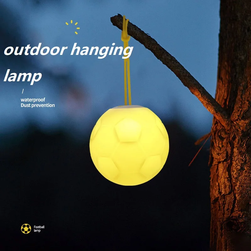 2024 Creative Football Outdoor Camping Light Hand Charging Nightlight Table Decorative Mood Lamp Portable Children Gift light