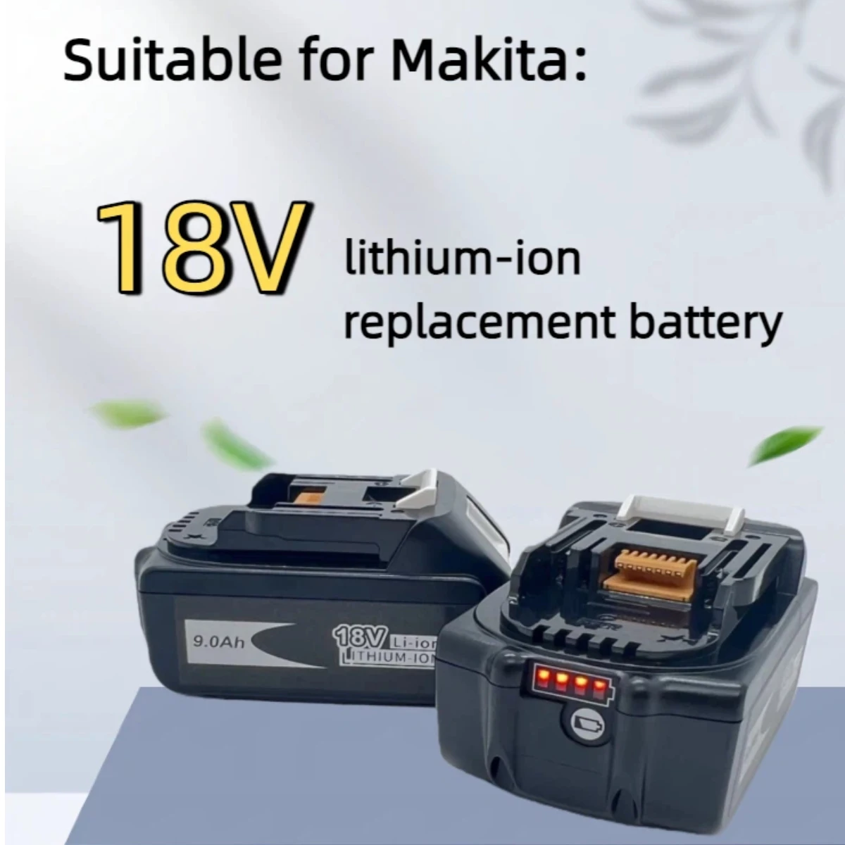 Best seller 18V 5Ah-12Ah lithium-ion battery, suitable as a replacement for Makita LXT400, BL1860B, BL1860, and BL1850 series.