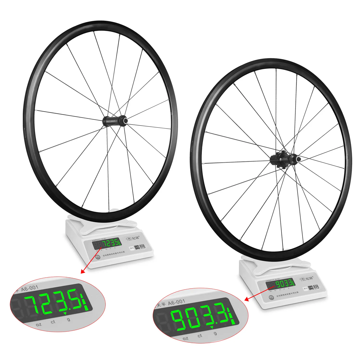 NO LOGO 700C Ultraleichter Tiefbett 30/40/50mm Rennrad-Laufradsatz V/C-Bremse Carbonfaser-Rohrlagernabe Rennrad-Laufradsatz – Detail 8