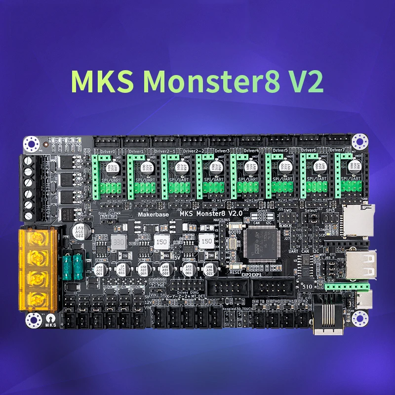 

Makerbase MKS Monster8 V2 Motherboard 32Bit Control Board 3D Printer parts TMC2209 for Voron VS Spider Octopus