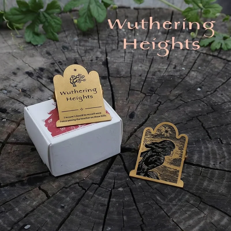 Vintage Collectible Books - Wuthering Heights Brass Metal Clip Vintage