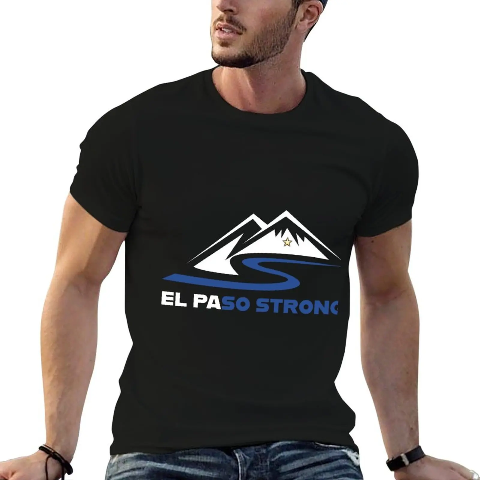 Camiseta El Paso Strong para hombre, 100% algodón, marca de lujo, camisetas g man para hombre, camiseta de algodón 100%