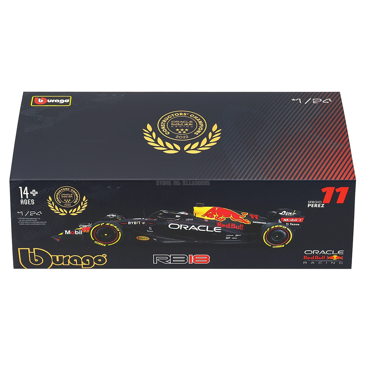 Bburago 1:24 2023 Red Bull RB19 Vesta Pan Perez Car # 1 # 11 Alloy Car Model Formula One Die Casting Model