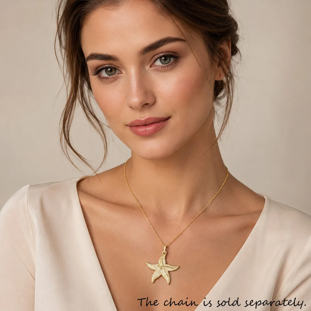 Pendant Golden Oceanstar Spring Brand New Fine Jewelry Romantic 925 Sterling Silver Accessories Deep Sea Gift For Women - view 2