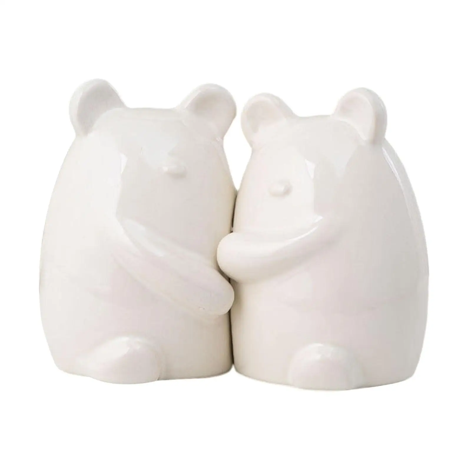 ชุดหนังสือหมีเซรามิก2เล่มมีปลายหนังสือยืนสำหรับการศึกษาร้านเสริมสวยหรือห้องสมุด