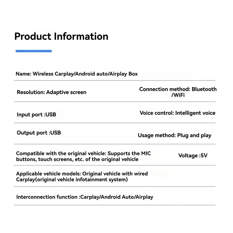 B27B Smart AI 3 в 1, беспроводной адаптер Carplay Airplay, Android, автоматический USB-ключ, проводное соединение B