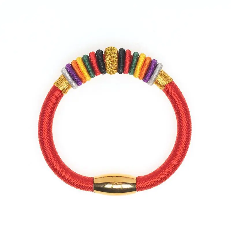 2026 Horse Zodiac Red String Bracelet Hand Woven Lucky Amulet For Exam Success Dragon Year Blessing Fashion Jewelry