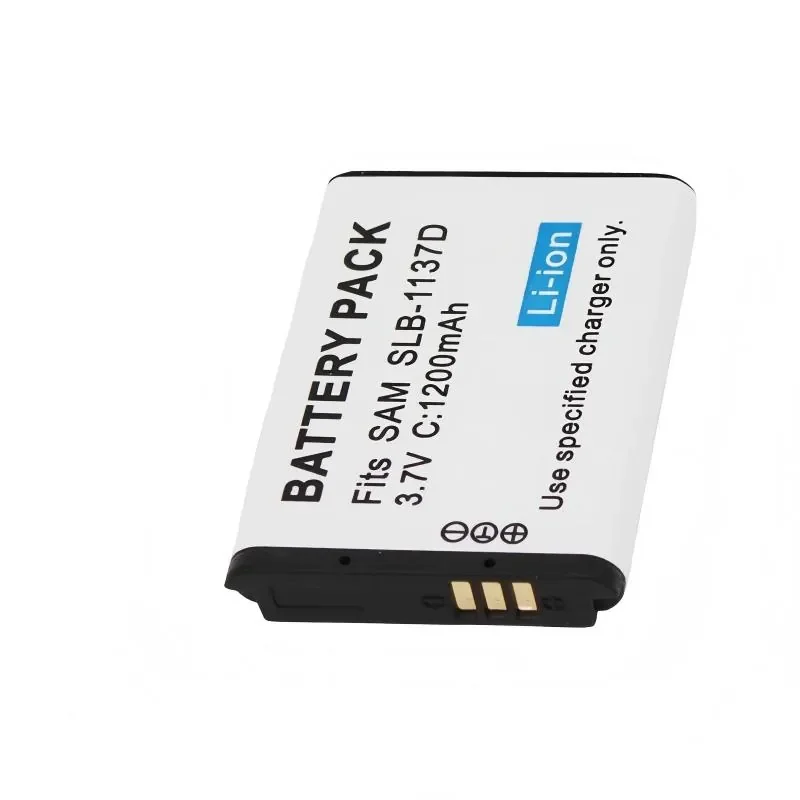 SLB-1137D 카메라 배터리 3.7V 1200mAh 삼성 I80 I85 I100 NV11 NV24 NV30 NV40 NV100 NV103 NV106 HD L74 리튬이온 배터리