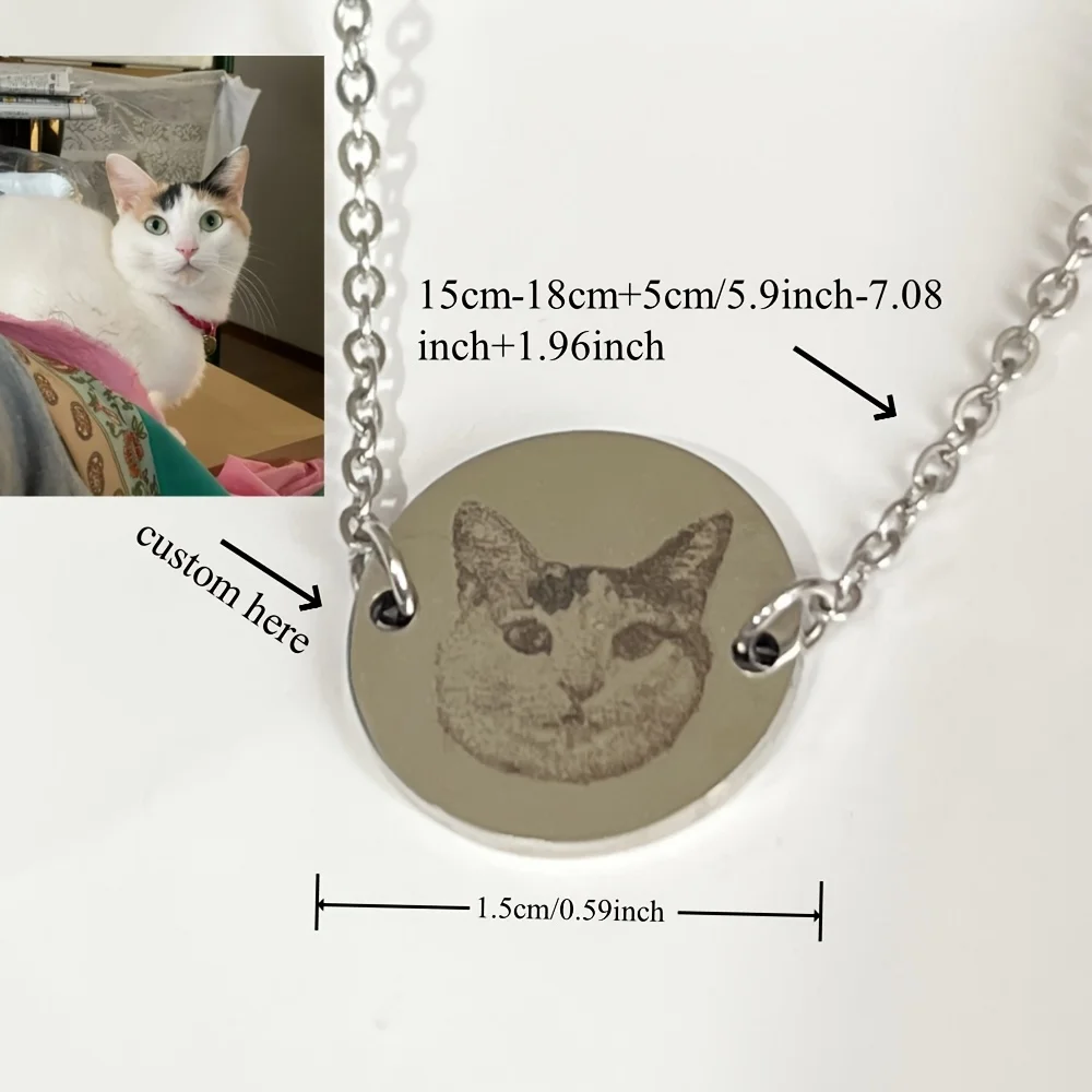 カスタム子猫の絵彫刻ステンレス鋼ブレスレット女性のためのクラシックファッションイースターバレンタインデーのギフトパーソナライズされた宝石