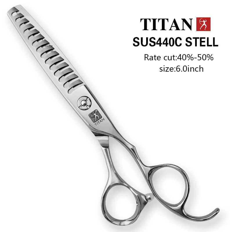 TITAN 6.0inch hairdress scissor  thinning scissors barber hairdressing JAPAN440c stainless steel scissors