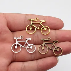 WYSIWYG 10pcs 31x23mm 3 Colors Antique Gold Color Antique Silver Color Antique Bronze Bike Charm Bicycle Pendant Bicycle Charm