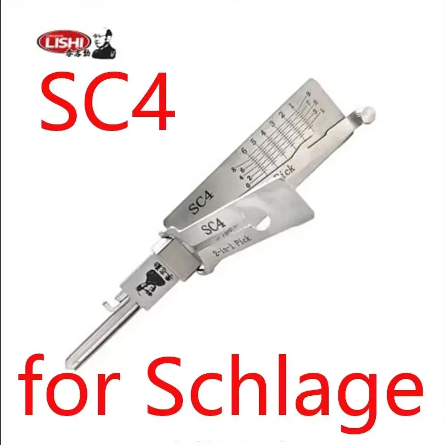 

2026 Lishi 2-in-1 Pick/Decoder Tool for Schlage SC4 6-Pin C-Keyway Locksmith Professional Automotive Entry Device