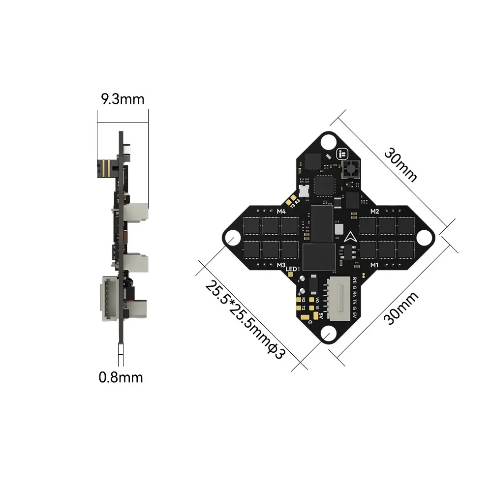 iFlight Borg G4 1S AIO Flight Control ELRS 2.4GHz Onboard Receiver /12A ESC / 5V 3A UBEC for 1S 65-75mm Whoop FPV Car