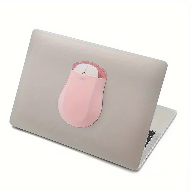 1pc Self-adhesive Mouse Storage Bag Notebook Computer Back Sticker Storage Bag,3 Colors, Seamless Mouse Storage Bag