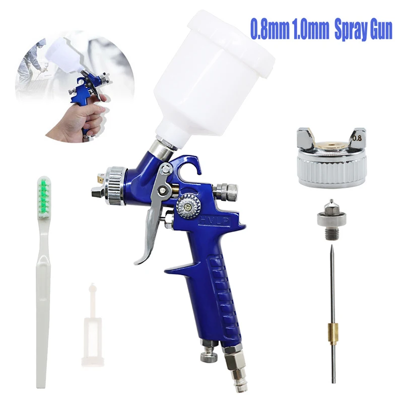 

Professional Mini Pneumatic Spray Gun Tool 0.5/0.8/1.0mm Nozzle 125ml - For Car Painting And Repair Tool Accessories 1PC
