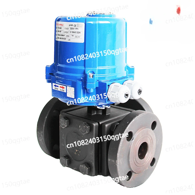 Q944/5F Electric Three-way Flange Ball Valve L/T Diversion Direction Ball Valve I Electric Three-way Ball Valve