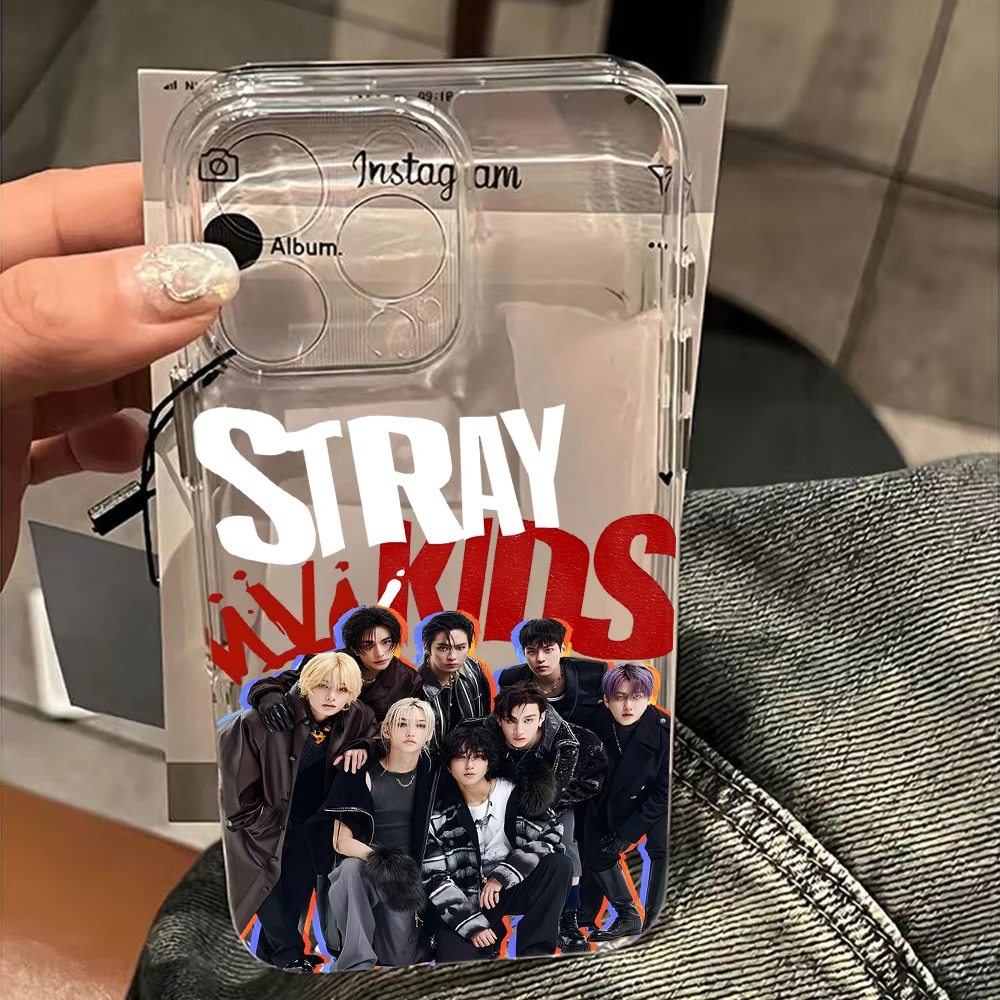 Kpop k-kids Phone Case For Samsung Galaxy S25 S24 S23 S22 S21 S20 FE Note20 Edge Plus Ultra Lite 5G s-strays Clear Back Cover - náhled 3