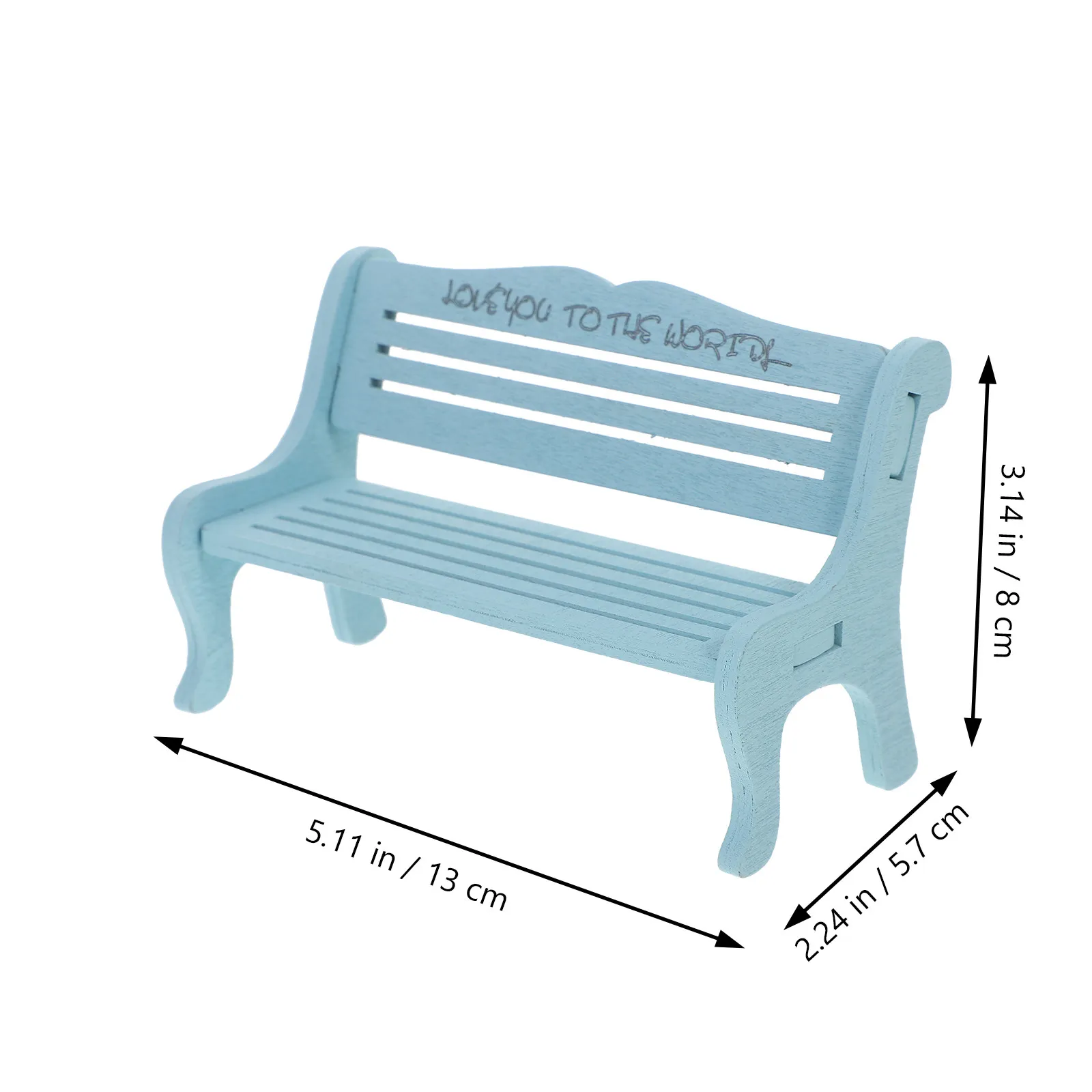 Mini Wooden Dollhouse Bench – Handcrafted Natural Wood Tiny Furniture for Kids Pretend Play & Bedroom Decor