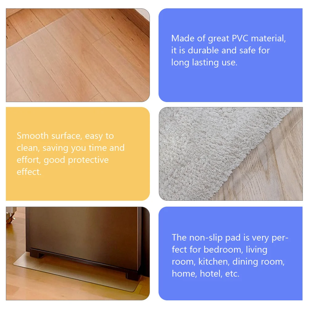 

Table Chair Floor Mat Non-Slip Silent Wear-Resistant PVC Protector Pad Furniture Bottom Protection for Home Office Kitchen