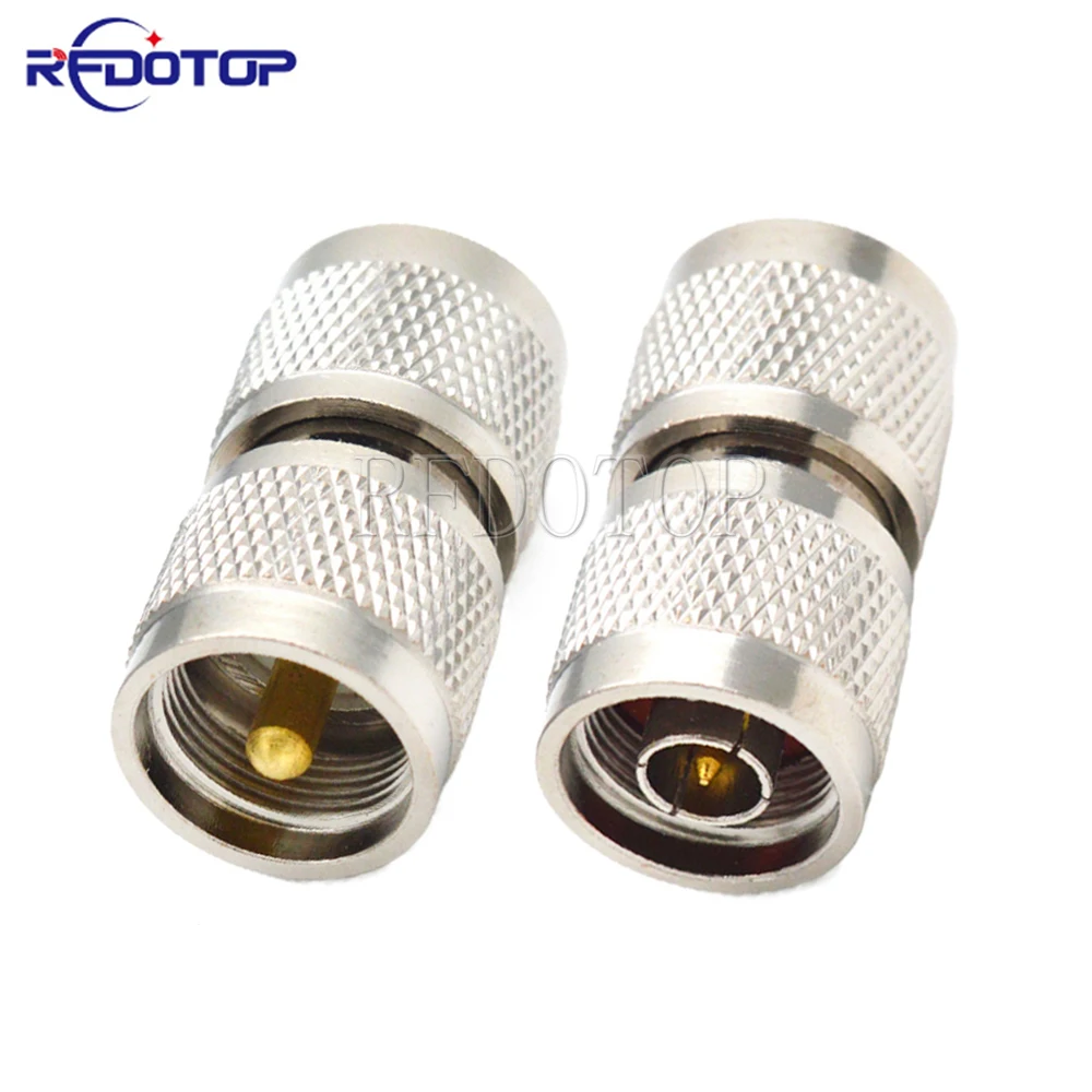 1Pcs L16 N Male to UHF PL-259 Male Plug Adapter N to UHF RF Coaxial Connector 50 Ohm Nickel/Gold Plated