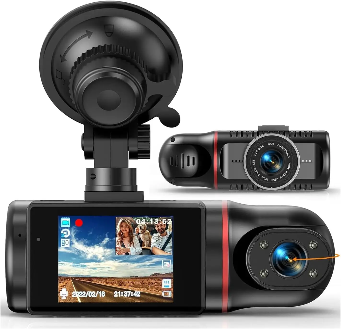 Dual Dash Cam Front…