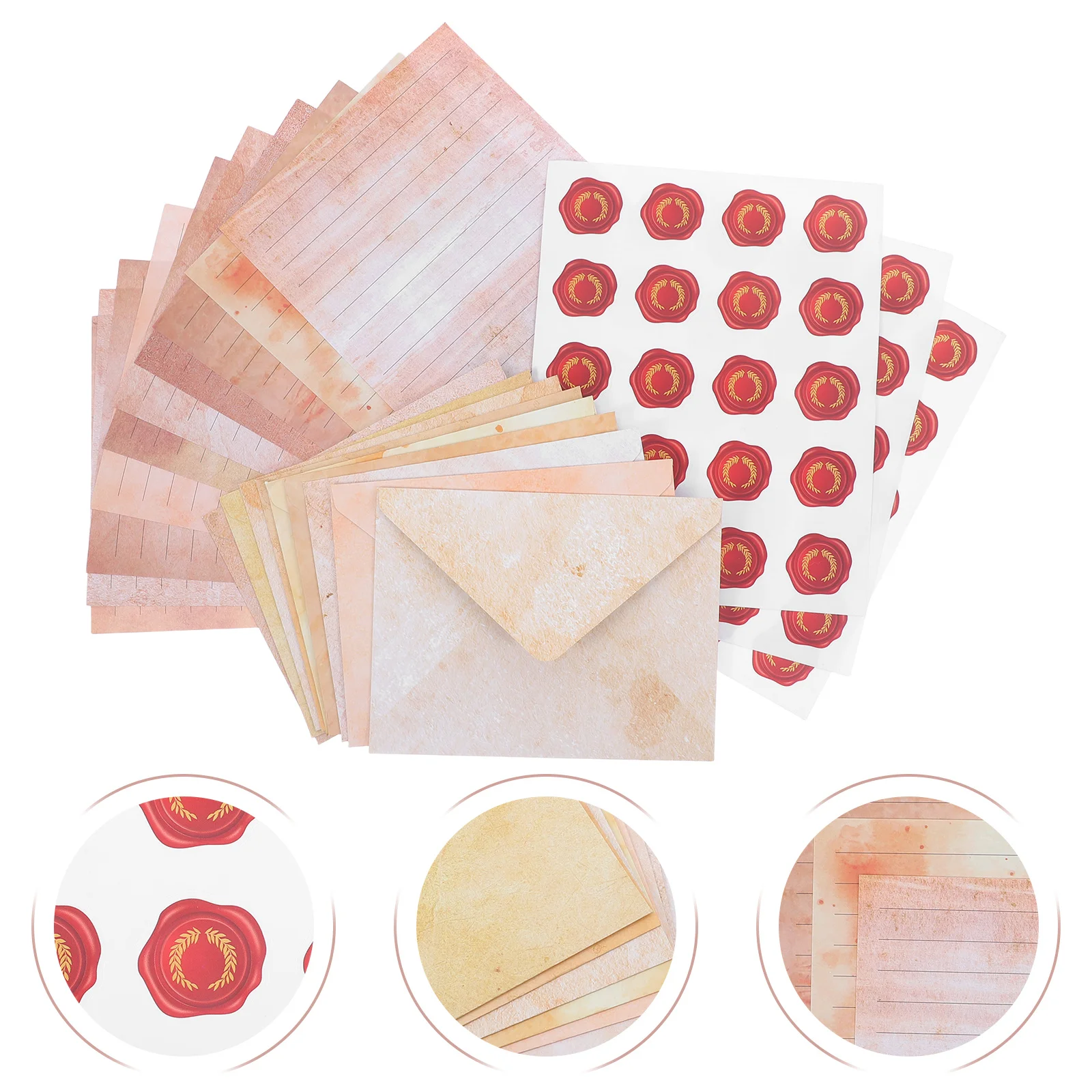 

1 Vintage Letter Paper Envelope Stationery Set Retro Writing Lined Sheets Smooth Craft Wedding Invitation Decorative