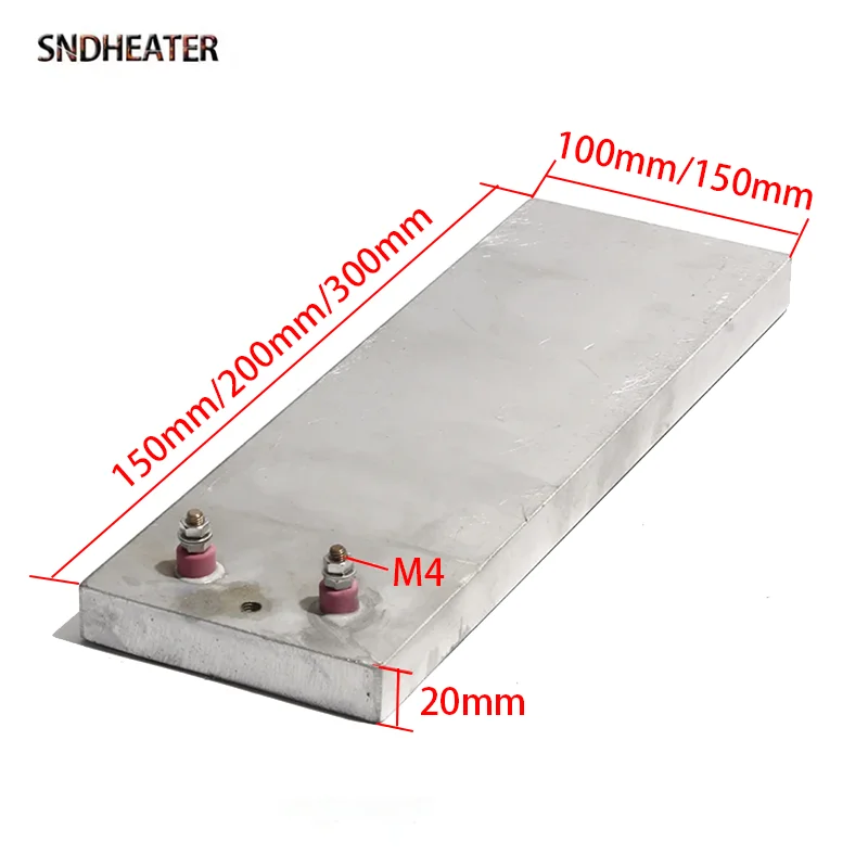 

SNDHEATER 220V 380V Cast Aluminum Heating Plate 450W 600W 900W Moulding Heater Element 150x100x20MM/200x100x20MM/200x150x20MM