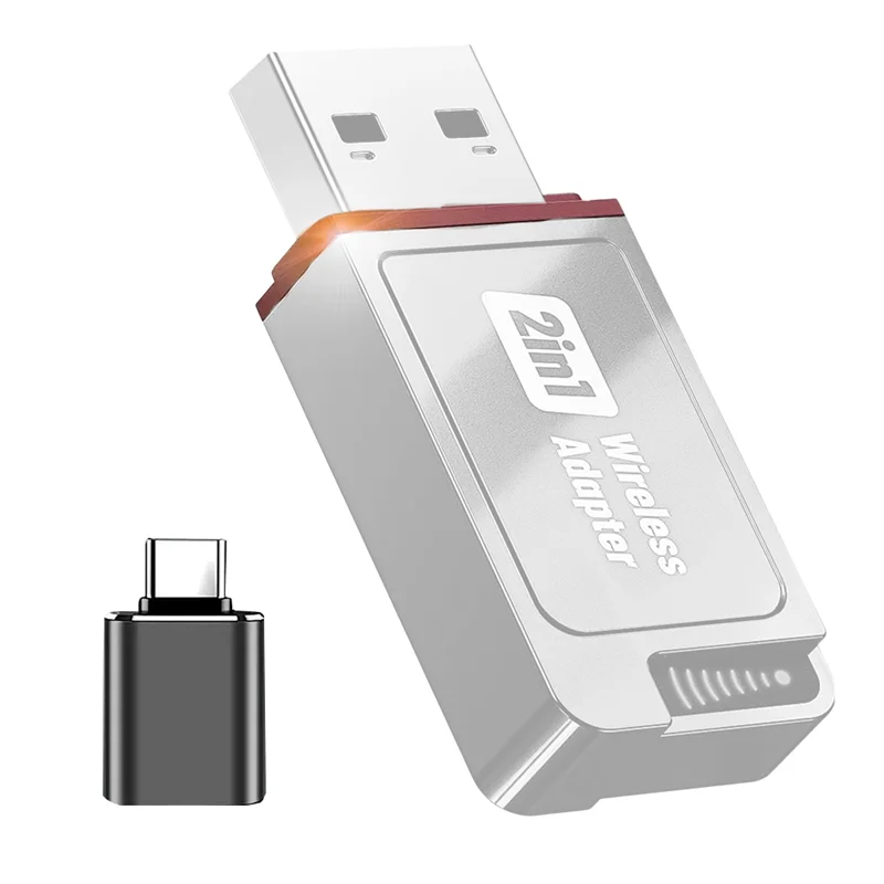 【lxya68z！】-ワイヤレス-carplay-アダプター-2-in-1-bluetooth-usb-ドングル変換器は、有線からワイヤレスへの-android-auto-変換をサポートします