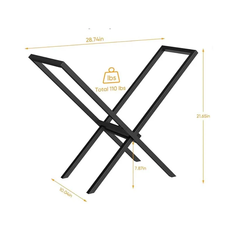 Support de bois de chauffage T1 d'intérieur pour cheminée, support de bûches en forme de X pour bois de chauffage, support de stockage d'empilage de bûches d'extérieur, Electrolux