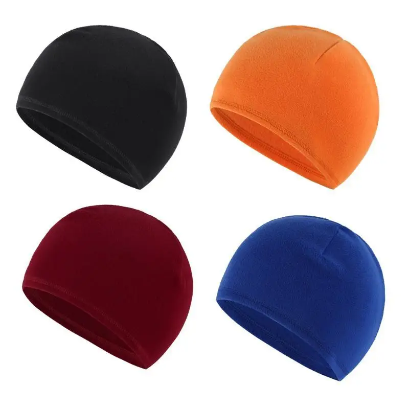 Warm Fleece Winter Beanie Thermal Retention Stretch Fit For Hiking Skiing Cold Weather Outdoor Activities