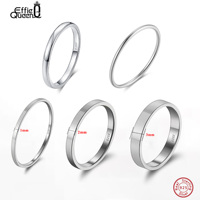 Effie Queen Fashion 925 Sterling Silver Ring Perfect Polished Simple Design Unisex Jewelry Propose Wedding Jewelry Gift APR33