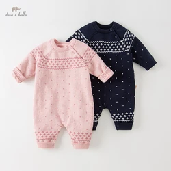 Dave Bella Newborn Baby Clothes Autumn Winter Long Sleeved Rompers Infant Baby Boys Girls Jumpsuit DB4223395