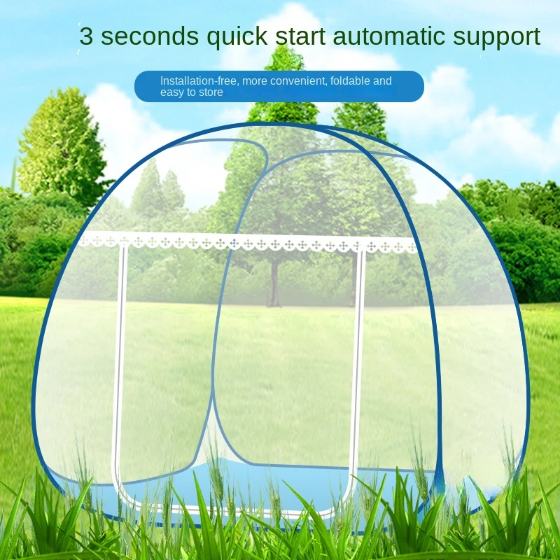 

Outdoor mosquito net installation free tent, single person folding, outdoor camping ground, yard mosquito prevention