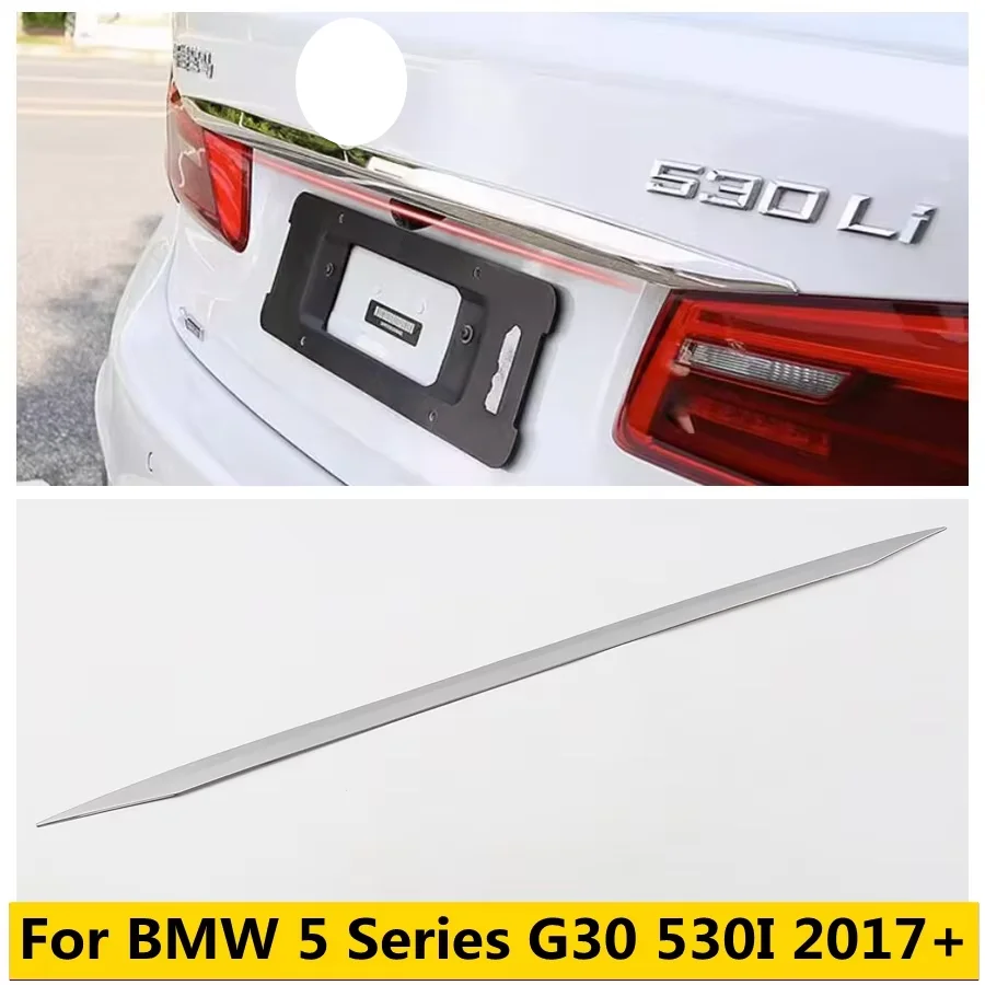 

Steel Rear Trunk Lid Cover Tailgate Trim Hatch Back Door Handle Decor Molding For BMW 5 Series G30 530I 2017 - 2023 Accessories