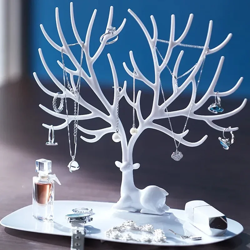 Deer Jewelry Rack Earrings Necklace Ring Pendant Bracelet Jewelry Display Stand Tray Tree Storage Jewelry Organizer Holder