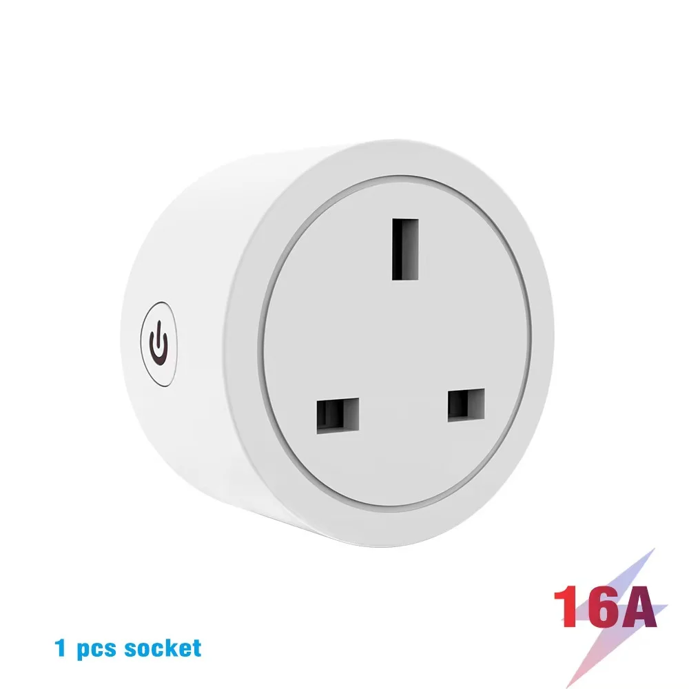 GERMA-adaptador de enchufe inteligente para el hogar, toma de corriente con Control por voz Siri, inalámbrico, con WiFi, 16A, para IOS y Apple