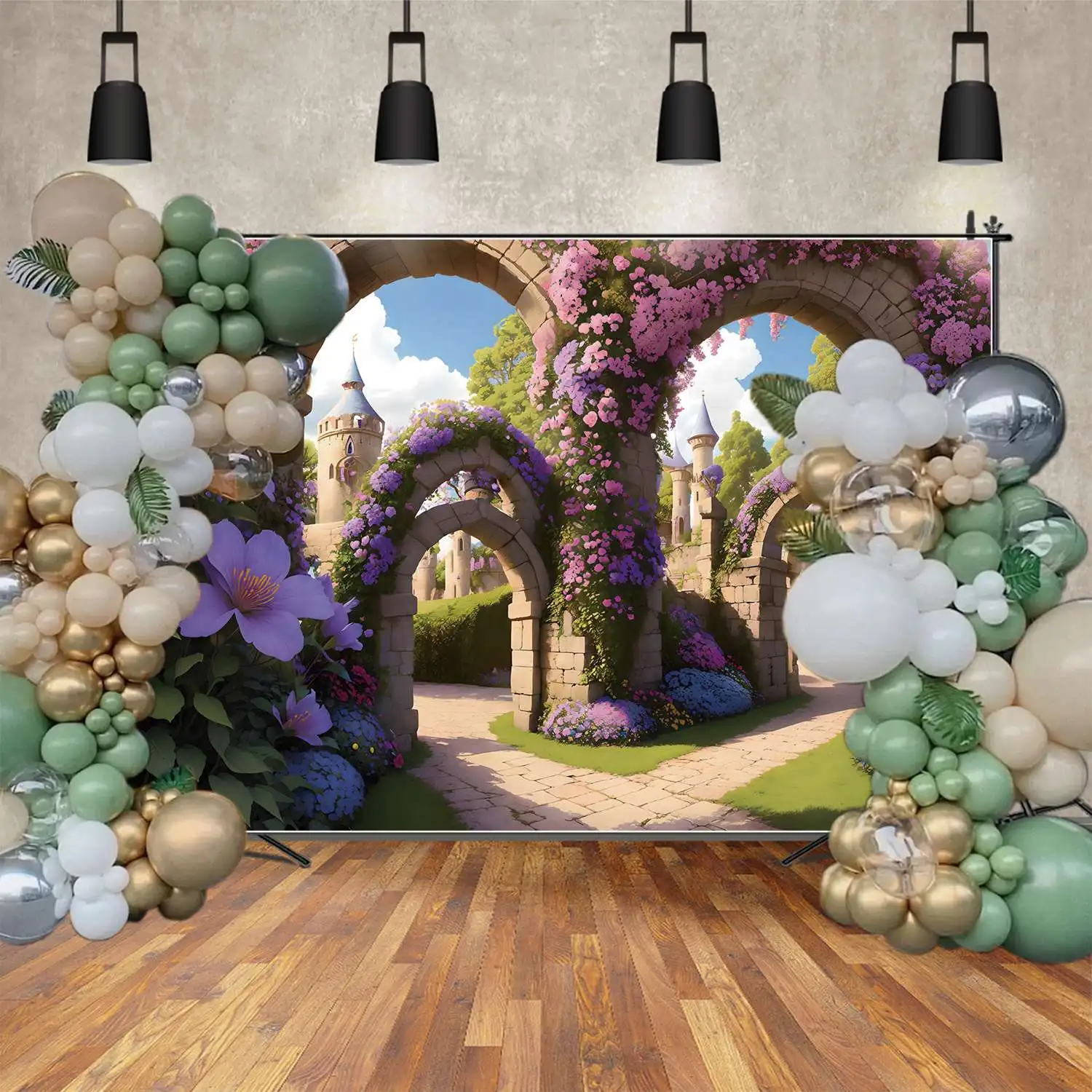 ฉากหลังภาพฤดูใบไม้ผลิของเด็กสำหรับการถ่ายภาพพื้นหลังเจ้าหญิงที่กำหนดเองสำหรับงานเลี้ยงวันเกิดอุปกรณ์ตกแต่งบ้านวันหยุด