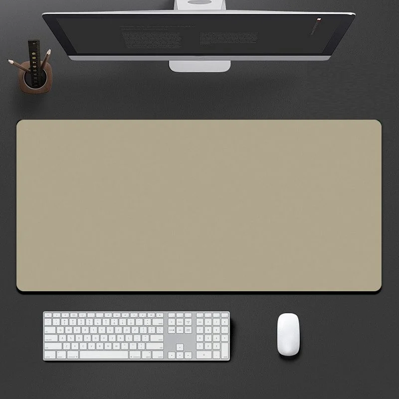 VIKAMA Solid Olive Grey Large Mouse Pad Non Slip Waterproof Keyboard Desk Mat Neutral Office Laptop Desk Decor Protector Pad