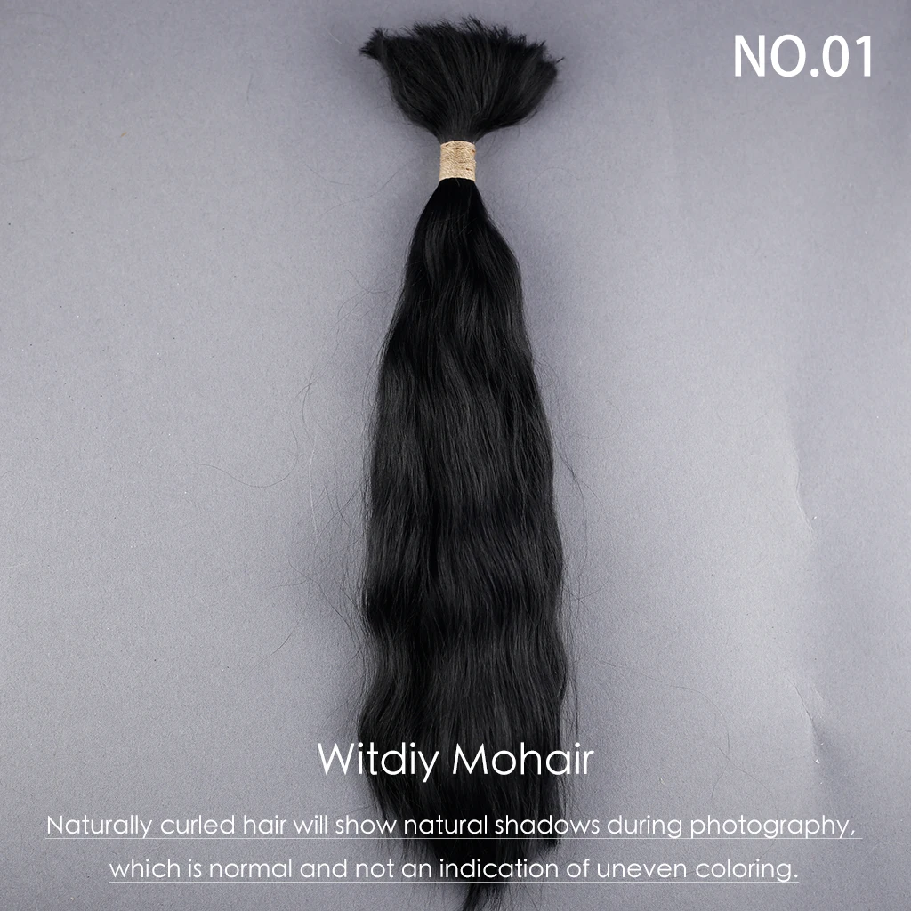 Witdiy handmade mohair wigs/retaining the hair cuticles/soft like real hair/suitable for reborn dolls/DIY BJD/Blyth doll wig