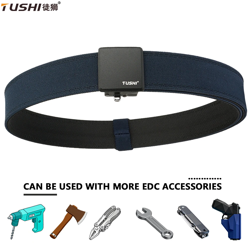 

TUSHI Men Belt Metal Automatic Buckle Multi-size Durable Tactical Belt for Men Cowboy Outdoor Army Hunting Military Belt Jeans