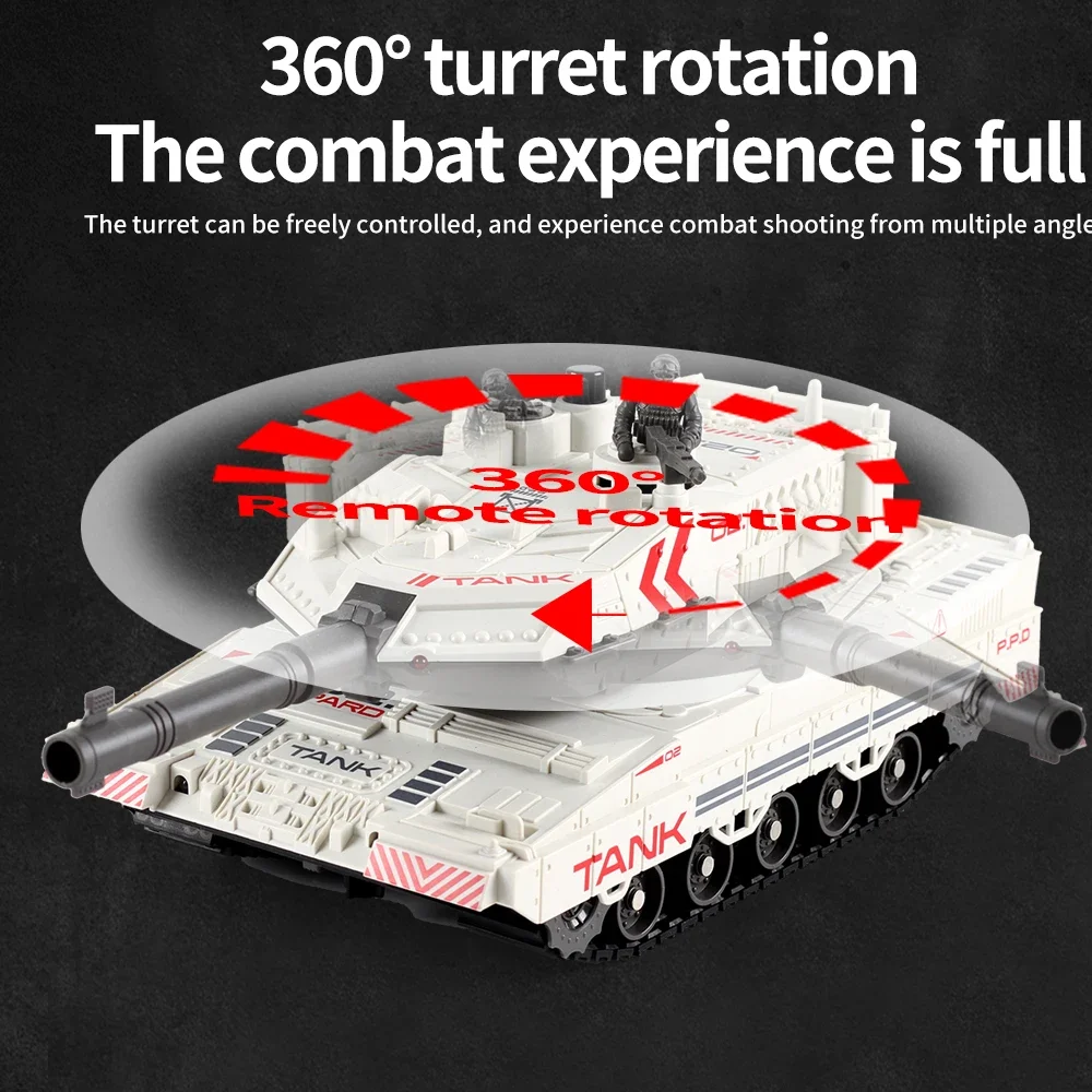 RC Tank 2.4G 13 Channels Water Bomb Shooting Remote Control Toy Tank Tactical Model Electronic Vehicle Car Toys for Boy Children