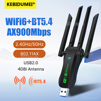 WIFI 6 AX900 BT 5.4 USB WiFi Adapter 2in1 Dongle 4 Antennas Wireless Wlan External Network Card for Windows 10/11 Driver Free