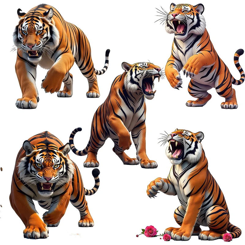 Three Ratels CG180 Fierce Tiger Art Animal Stickers for Home Decoration Car decals
