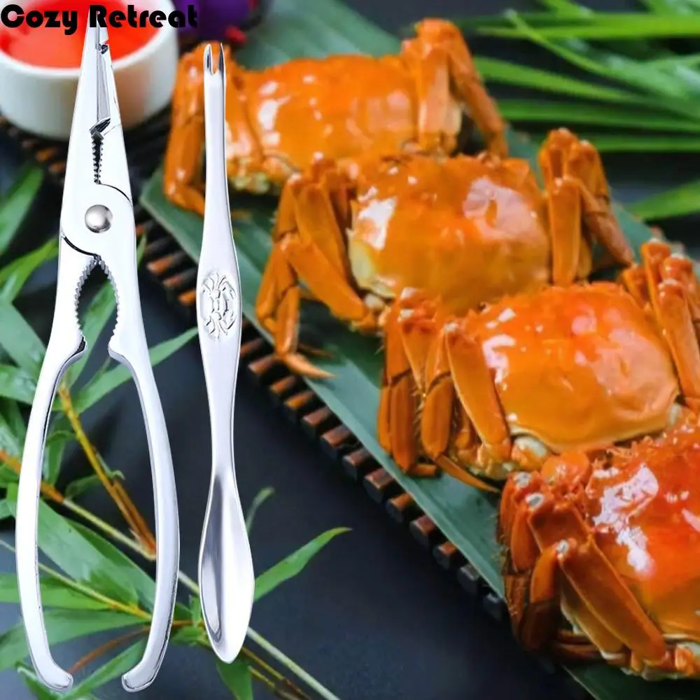 

Stainless Steel Eating Lobster Clamp Kitchen Gadgets Seafood Clip Seafood Tool Crab Peeler Seafood Cracker Prawn Peeler
