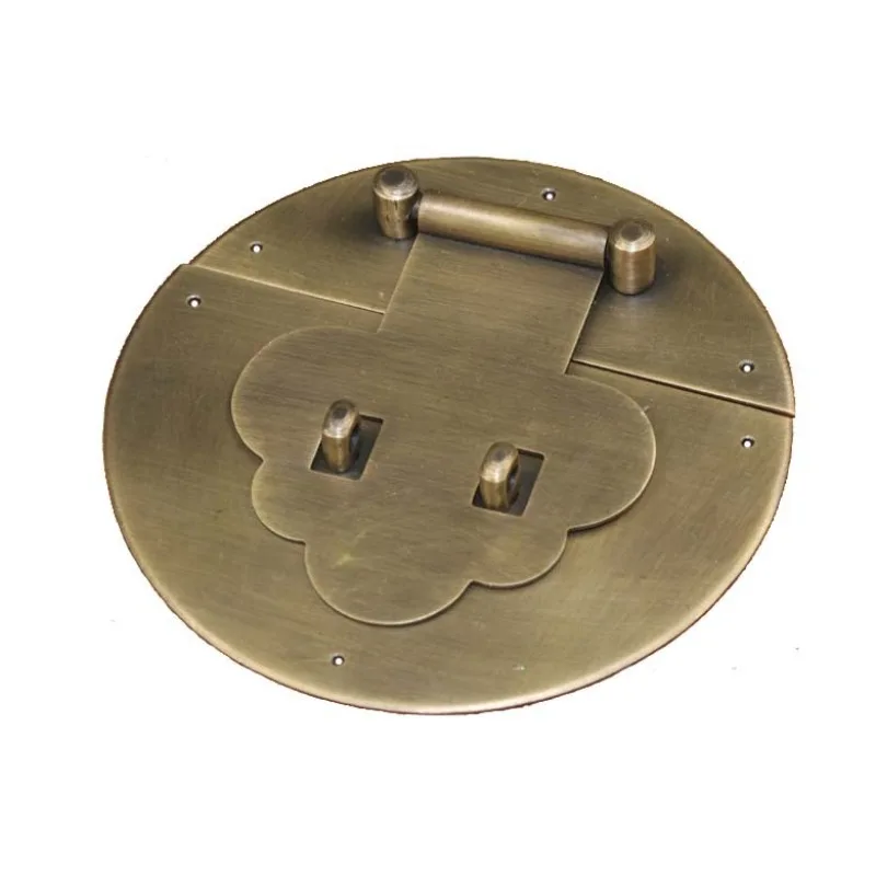 Vintage Brass Box Latch Chinese Style Camphor Chest Hasp Hardware