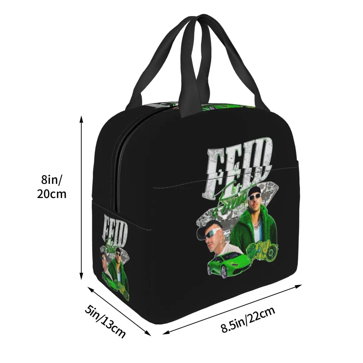 Ferxxo Feid Dress Lunch Bags Insulated Bento Box Lunch Tote Resuable Picnic Bags Thermal Bag for Woman Children Office